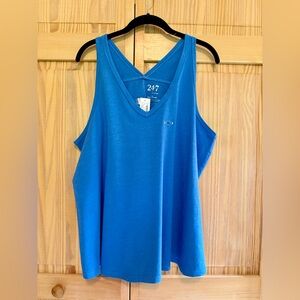 NWT Maurices 24/7 Blue Racerback Sleeveless Tank Top